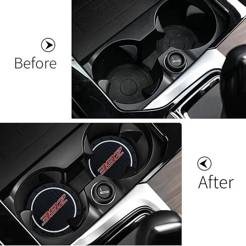 2Pcs Silicone Coasters for Camaro rs Cup Holder Coasters for rs car Accessories Decor.(Min-Red-RS) in Saudi Arabia