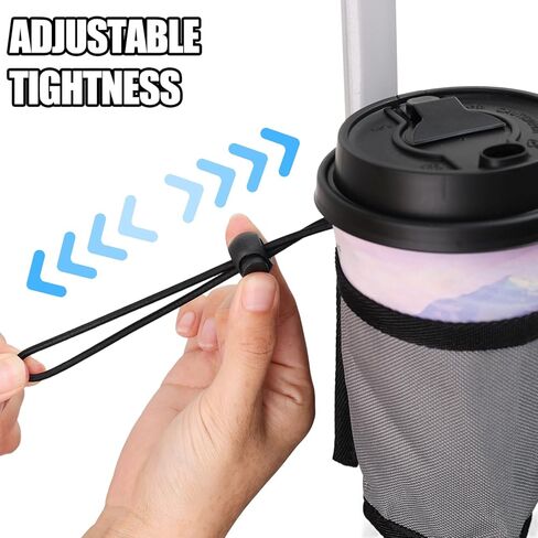 Travel Luggage Cup Holder Durable Free Hand Suitcase Drink Bag Travel Milk Tea Coffee Mugs Holder Fits All Suitcase Handles in Saudi Arabia
