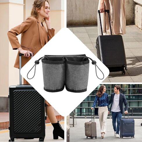Travel Luggage Cup Holder Durable Free Hand Suitcase Drink Bag Travel Milk Tea Coffee Mugs Holder Fits All Suitcase Handles in Saudi Arabia