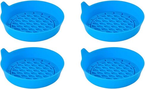 4PCS Car Cup Holder Coaster, Silicone Non-Slip Sift-Proof Recessed Vehicle Water Bottle Mat, Automotive Interior Drink Insert Pad Accessories, Universal for RV, Sedan, Truck (Blue) in Saudi Arabia