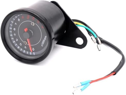 Motorcycle Speedometer Gauge Motorcycle Tachometer Meter LED Backlight Tachometer Gauge 13000RPM Rev Counter for DC 12V Tachometer Gauge with Indicator in Saudi Arabia