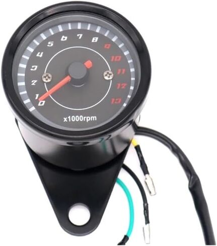 Motorcycle Speedometer Gauge Motorcycle Tachometer Meter LED Backlight Tachometer Gauge 13000RPM Rev Counter for DC 12V Tachometer Gauge with Indicator in Saudi Arabia