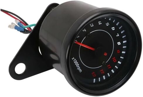 Motorcycle Speedometer Gauge Motorcycle Tachometer Meter LED Backlight Tachometer Gauge 13000RPM Rev Counter for DC 12V Tachometer Gauge with Indicator in Saudi Arabia