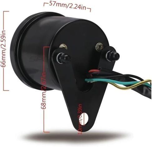 Motorcycle Speedometer Gauge Motorcycle Tachometer Meter LED Backlight Tachometer Gauge 13000RPM Rev Counter for DC 12V Tachometer Gauge with Indicator in Saudi Arabia