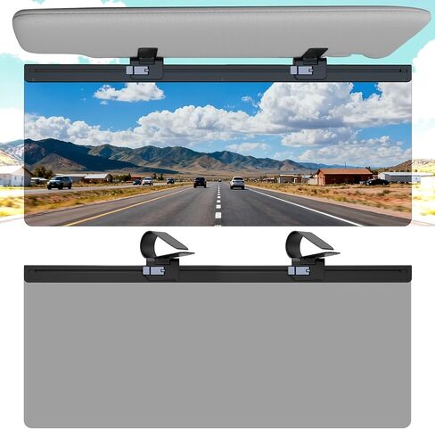 موسع حاجب الشمس للسيارة، ملحق موسع حاجب السيارة، موسع حاجب قابل للتعديل مانع الشمس UV400، موسع حاجب الشمس المستقطب، مضاد للوهج، واقي من الأشعة فوق البنفسجية (عبوة واحدة، كبير) in Kuwait