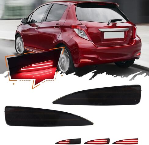 For 2012 2013 2014 Toyota Yaris Rear Bumper Reflector Brake Tail Light Red Housings 52163-52100, 52164-52100 in Saudi Arabia