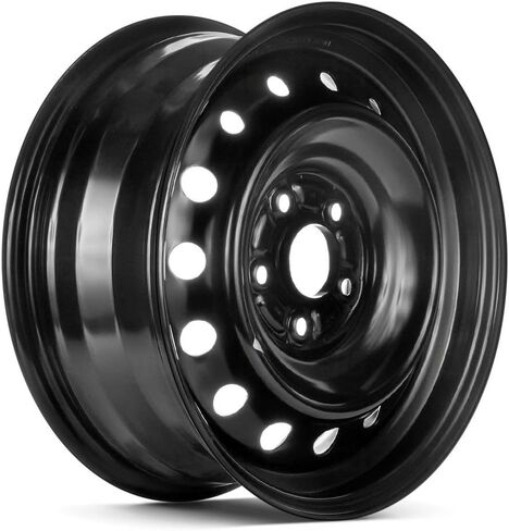 15-Hole Black 16x6.5 Steel Factory Wheel | 5x114.3 Bolt Pattern | 45mm Offset Steel Rim - Compatible with 2006-2011 Honda Civic in Saudi Arabia