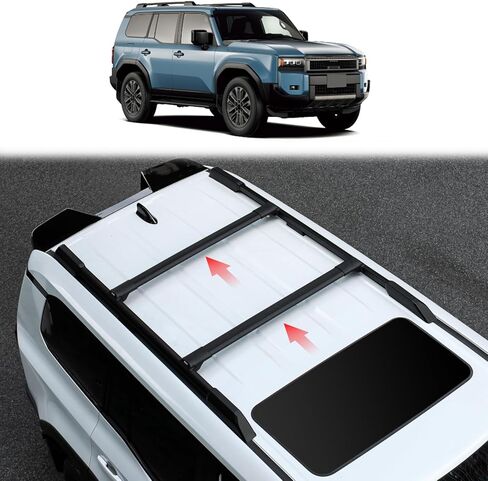 Luggage Rack Cross Rail for 2024 2025 Toyota Land Cruiser 250 1958 Prado Lc250 Aluminum Alloy Roof Rack Trunk Rack External Modification 2025 Land Cruiser Accessories in Kuwait