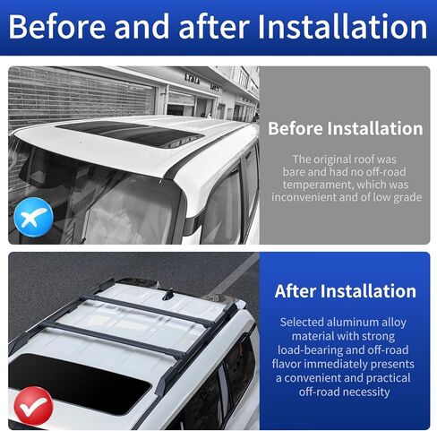 Luggage Rack Cross Rail for 2024 2025 Toyota Land Cruiser 250 1958 Prado Lc250 Aluminum Alloy Roof Rack Trunk Rack External Modification 2025 Land Cruiser Accessories in Kuwait