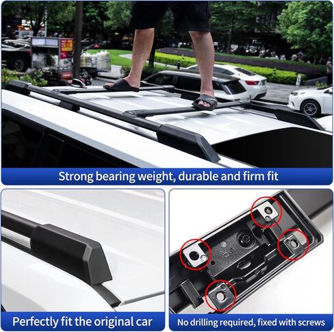 Luggage Rack Cross Rail for 2024 2025 Toyota Land Cruiser 250 1958 Prado Lc250 Aluminum Alloy Roof Rack Trunk Rack External Modification 2025 Land Cruiser Accessories in Kuwait