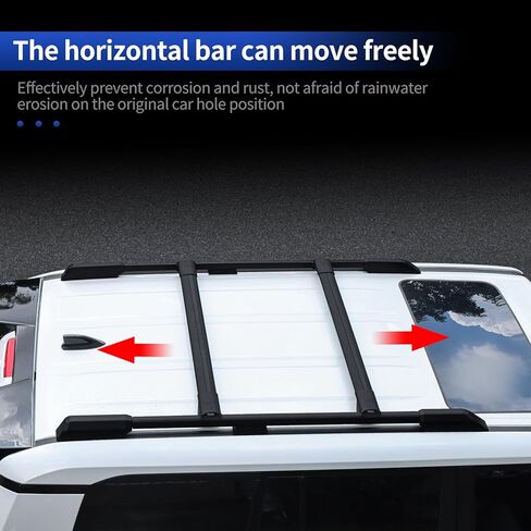 Luggage Rack Cross Rail for 2024 2025 Toyota Land Cruiser 250 1958 Prado Lc250 Aluminum Alloy Roof Rack Trunk Rack External Modification 2025 Land Cruiser Accessories in Kuwait