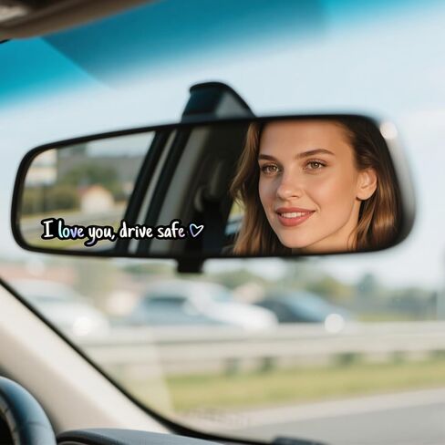 8 قطع من الملصقات الآمنة للقيادة، ملصق مرآة I Love You Drive الآمن، ملصق مرآة لطيف للقيادة الآمنة، ملصقات مضحكة للرؤية الخلفية لمرايا نوافذ السيارة، ونوافذ السيارة، وأجهزة الكمبيوتر المحمولة، وحافظات الهاتف in Kuwait