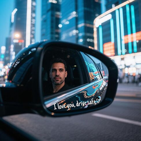 8 قطع من الملصقات الآمنة للقيادة، ملصق مرآة I Love You Drive الآمن، ملصق مرآة لطيف للقيادة الآمنة، ملصقات مضحكة للرؤية الخلفية لمرايا نوافذ السيارة، ونوافذ السيارة، وأجهزة الكمبيوتر المحمولة، وحافظات الهاتف in Kuwait