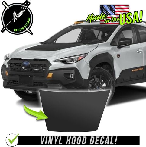 ملصق شريطي لغطاء محرك السيارة متوافق مع Subaru Crosstrek 2007-2011 2012-2024 Wilderness (أسود مطفي) in Saudi Arabia