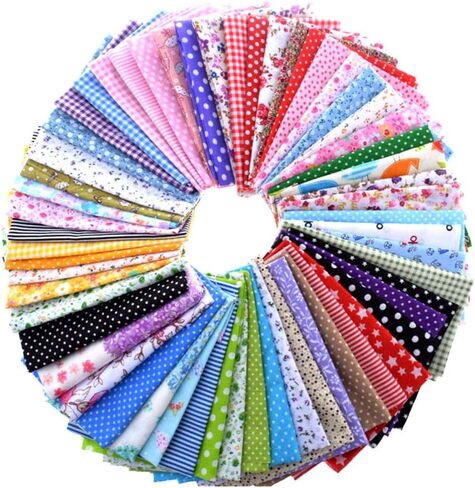 Colored Craft Felt Fabric Patchwork Cotton Sheets 50 Pieces 20 x 20cm,Assorted Color Stiff Sewing Material Squares Nonwoven Patchwork Sewing DIY Craft Polyester Patterned Felt Fabric Sheets in Saudi Arabia