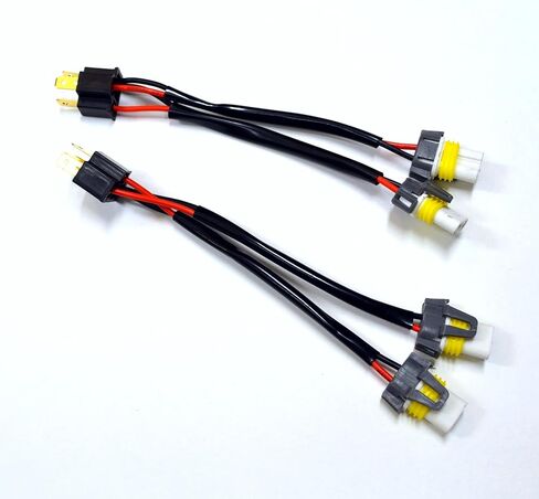 تحويل الأسلاك تسخير 9003 H4 HB2 إلى 9006 HB4 شعاع منخفض 9005 HB3 عالية شعاع المصباح محول لمبة مصباح ذكر أنثى مقبس السيراميك موصل التوصيل (حزمة من 2) in Kuwait