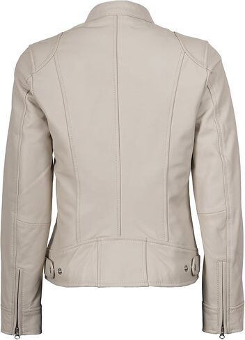 سترة جلدية للنساء - سترات جلدية من جلد الخراف الحقيقي لراكبي الدراجات النارية من Dodg للسيدات in Kuwait