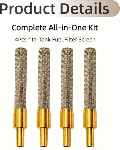 4PCS R7949 In-Tank Fuel Filter Mesh Screen Kit - Compatible with Case IH Farmall Series, Massey Ferguson & Tractors - Premium Replacement for OEM R7949 in Kuwait