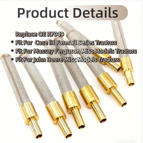 4PCS R7949 In-Tank Fuel Filter Mesh Screen Kit - Compatible with Case IH Farmall Series, Massey Ferguson & Tractors - Premium Replacement for OEM R7949 in Kuwait