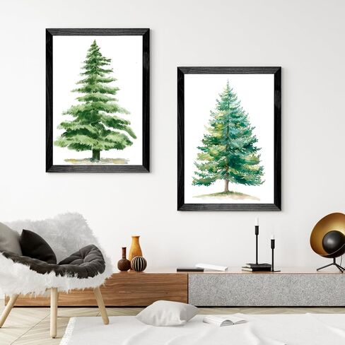 Set of 4 Framed Pink Christmas Wall Art Prints Decor,12x16"Vintage Xmas Tree Garland Framed Wall Signs Art Decor for Office Bedroom Living Room Classroom in Saudi Arabia