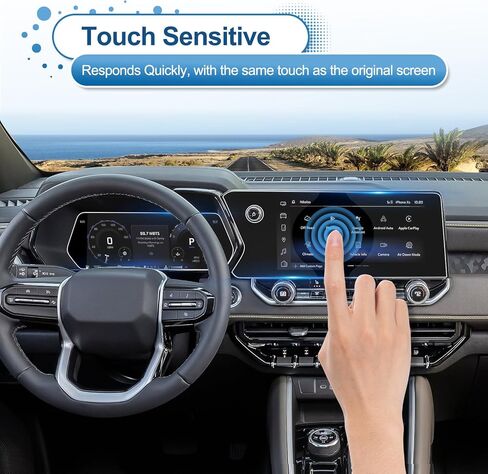 كوليا 2022+ بولت EUV واقي شاشة السيارة الملاحة زجاج مقسى ل ل 2022+ C hevrolet Bolt EUV 10.2 بوصة 9H صلابة شاشة عرض سيارة فيلم واقية شفاف in Kuwait