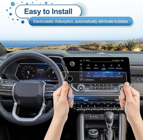 كوليا 2022+ بولت EUV واقي شاشة السيارة الملاحة زجاج مقسى ل ل 2022+ C hevrolet Bolt EUV 10.2 بوصة 9H صلابة شاشة عرض سيارة فيلم واقية شفاف in Kuwait