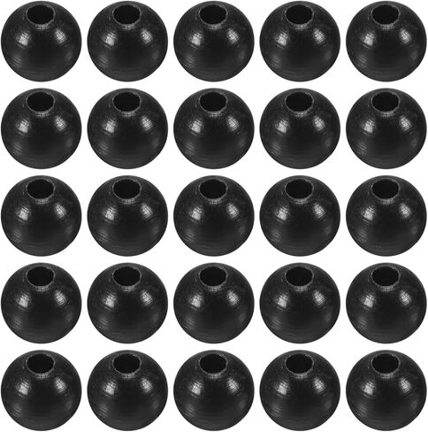 200 Pcs Glow Fishing Beads - Plastic Luminous Round Soft Bait Egg Lure Rigs Apply to Outdoor Tackle Tool (6mm, Black) in Saudi Arabia