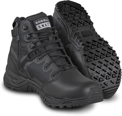 Original S.W.A.T. Men's Alpha Fury 6" Side Zip Leather Toe Waterproof WP PT in Saudi Arabia