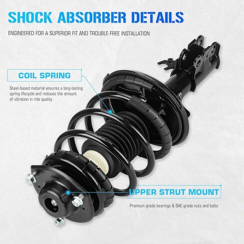 Front & Rear Struts w/Coil Spring & Sway Bar Links for 1997-2001 Toyota Camry (ONLY 2.2L) / 1999-2003 Solara (ONLY SE 2.2L & 2.4L) Shock Absorber Assembly Replace 171678 171679 171680 171681 K9031 in Saudi Arabia