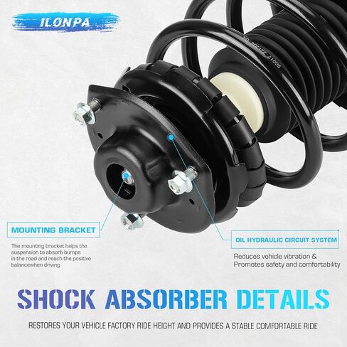 Front & Rear Struts w/Coil Spring & Sway Bar Links for 1997-2001 Toyota Camry (ONLY 2.2L) / 1999-2003 Solara (ONLY SE 2.2L & 2.4L) Shock Absorber Assembly Replace 171678 171679 171680 171681 K9031 in Saudi Arabia