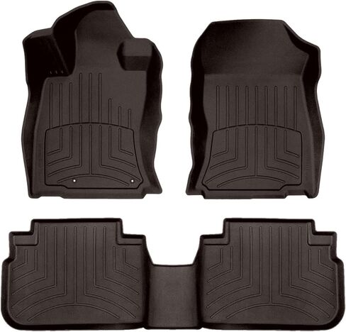 سجادات أرضية Weathertech FloorLiner HP Custom Fit لسيارة Subaru Forester، Forester Wilderness الصف الأول والثاني (441500-1-2IM)، أسود in Kuwait