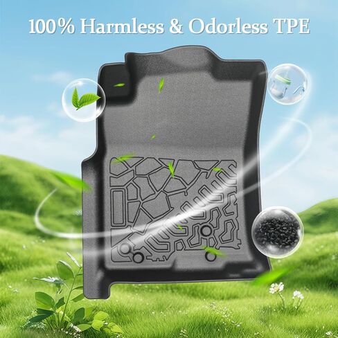 Car Floor Mats for Toyota Tacoma Double Cab 2005-2015 TPE Material All Weather Protection Custom Fit Durable and Safety in Kuwait