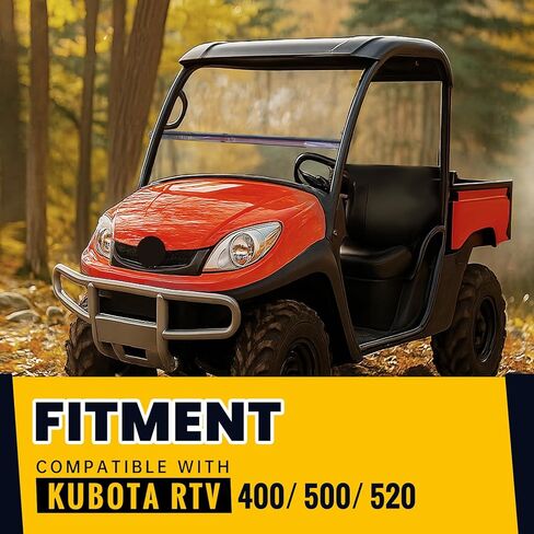 HECASA Front Clear Windshield Compatible with Kubota RTV 400/ 500/ 520 Windscreen Plastic in Saudi Arabia