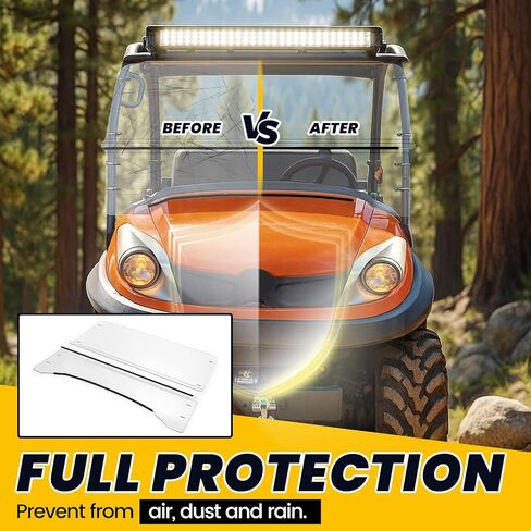 HECASA Front Clear Windshield Compatible with Kubota RTV 400/ 500/ 520 Windscreen Plastic in Saudi Arabia