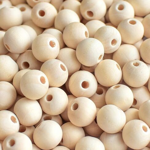 560 Pieces Round Wooden Beads Unfinished Natural Wood Spacer Beads Wooden Loose Beads for Jewelry Crafts DIY Making (12 mm) in Saudi Arabia