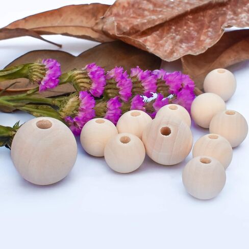 560 Pieces Round Wooden Beads Unfinished Natural Wood Spacer Beads Wooden Loose Beads for Jewelry Crafts DIY Making (12 mm) in Saudi Arabia