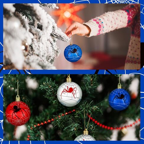 Syhood 12 Pcs 2.4'' Cartoon Story Christmas Ball Ornaments Christmas Story Tree Balls Foam Hanging Decor Theme Inspired Cow Cloud Pattern Christmas Party Supplies for Party Home Decor in Saudi Arabia