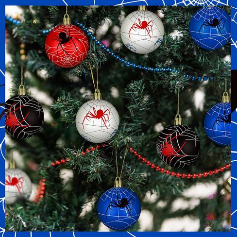 Syhood 12 Pcs 2.4'' Cartoon Story Christmas Ball Ornaments Christmas Story Tree Balls Foam Hanging Decor Theme Inspired Cow Cloud Pattern Christmas Party Supplies for Party Home Decor in Saudi Arabia