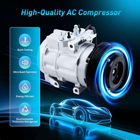 AC Compressor Compatible with 2008-2010 Ford F-250 F-350 Super Duty, 2009-2010 Ford F-450 F-550 Super Duty, 2008 Ford F-350, 2009 Ford F53 F-450, 2010 Ford F-150 Lobo CO 9C3Z19703A 7C3Z19703AA in Saudi Arabia