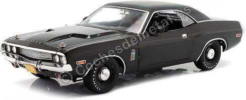 1970 Challenger R/T 426 HEMI The Black Ghost Black with White Tail Stripe 1/18 Diecast Model Car by Greenlight 13614 in Saudi Arabia