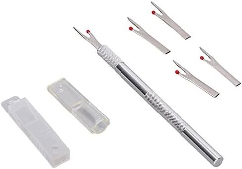 Sewing Seam Rippers, 5 Pieces Metal Seam Ripper Set Handy Stitch Rippers with Replacement Blade Aluminum Alloy Handle Stitch Unpicker Seam Cutter for Needle Work Patterns in Saudi Arabia