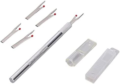 Sewing Seam Rippers, 5 Pieces Metal Seam Ripper Set Handy Stitch Rippers with Replacement Blade Aluminum Alloy Handle Stitch Unpicker Seam Cutter for Needle Work Patterns in Saudi Arabia