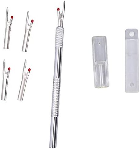 Sewing Seam Rippers, 5 Pieces Metal Seam Ripper Set Handy Stitch Rippers with Replacement Blade Aluminum Alloy Handle Stitch Unpicker Seam Cutter for Needle Work Patterns in Saudi Arabia