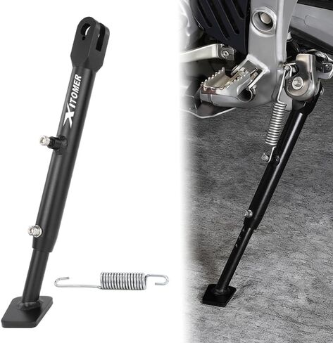 Xitomer 0-4'' Motorcycle Adjustable Kickstand, Fit for CRF250L 2021-2020, CRF300L Rally 2022-2024, CRFL300LS/ CRF300L 2023 2024 Motorcycle Adjustable Side Stand Kickstand (Black) in Saudi Arabia