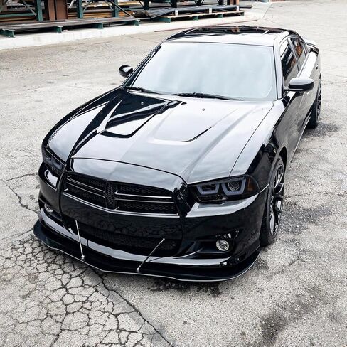 Ronnin - Fits 2011-2014 Dodge Charger Upgraded LED U-Shaped Dual Halo Rims Halogen Projector Headlights Assembly Pair | Black Smoke in Saudi Arabia