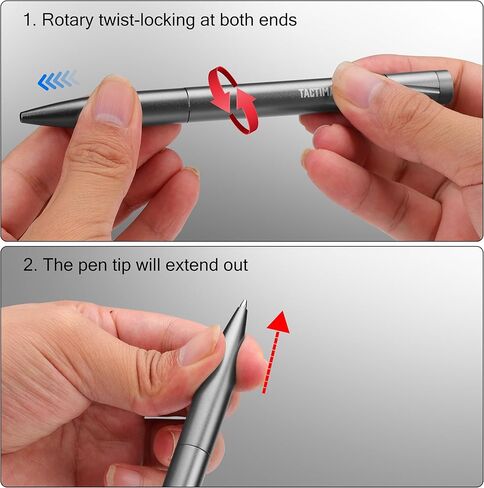 Spinning Ballpoint Pen for Stress Relief, Retractable Aluminum Metal Pen with Spinner, Fun Desk Toy for Work & Office, Ideal Gift for Men Women Students, Titanium Grey Finish. in Saudi Arabia