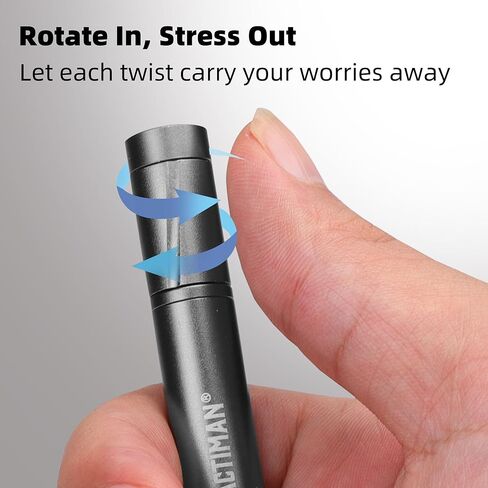 Spinning Ballpoint Pen for Stress Relief, Retractable Aluminum Metal Pen with Spinner, Fun Desk Toy for Work & Office, Ideal Gift for Men Women Students, Titanium Grey Finish. in Saudi Arabia