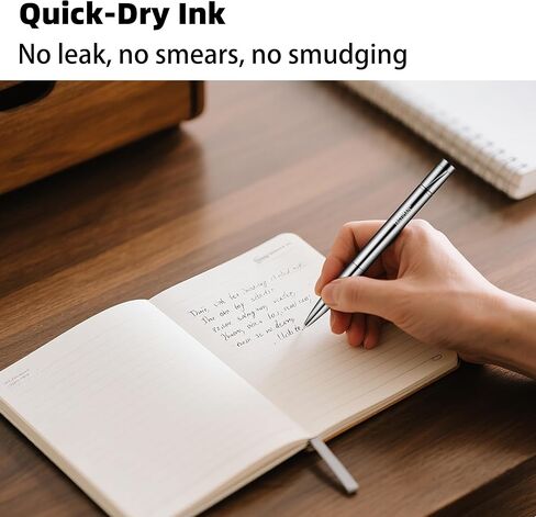 Spinning Ballpoint Pen for Stress Relief, Retractable Aluminum Metal Pen with Spinner, Fun Desk Toy for Work & Office, Ideal Gift for Men Women Students, Titanium Grey Finish. in Saudi Arabia
