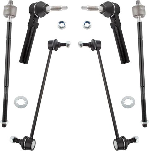 K7258 ES800403 ES80646 Front Stabilizer Sway Bar Links Inner & Outer Tie Rod Ends Left & Right for Chrysler Town & Country Dodge Grand Caravan 2008-2010 Volkswagen Routan 2009-2011, Pack of 6 in Saudi Arabia