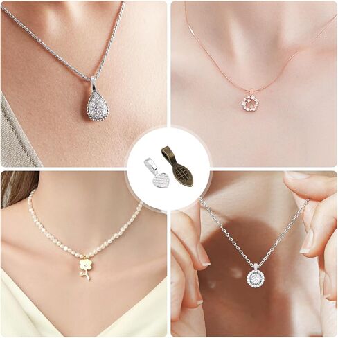 100 Pcs Bails for Jewelry Making - Glue on Bails Pendants, 4 Styles Necklace Pendant Jewelry Making Findings, Pinch Bails for Pendants, Necklace Making Supplies for Crafts Making in Saudi Arabia